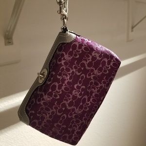 Coach Clutch with clasp closure